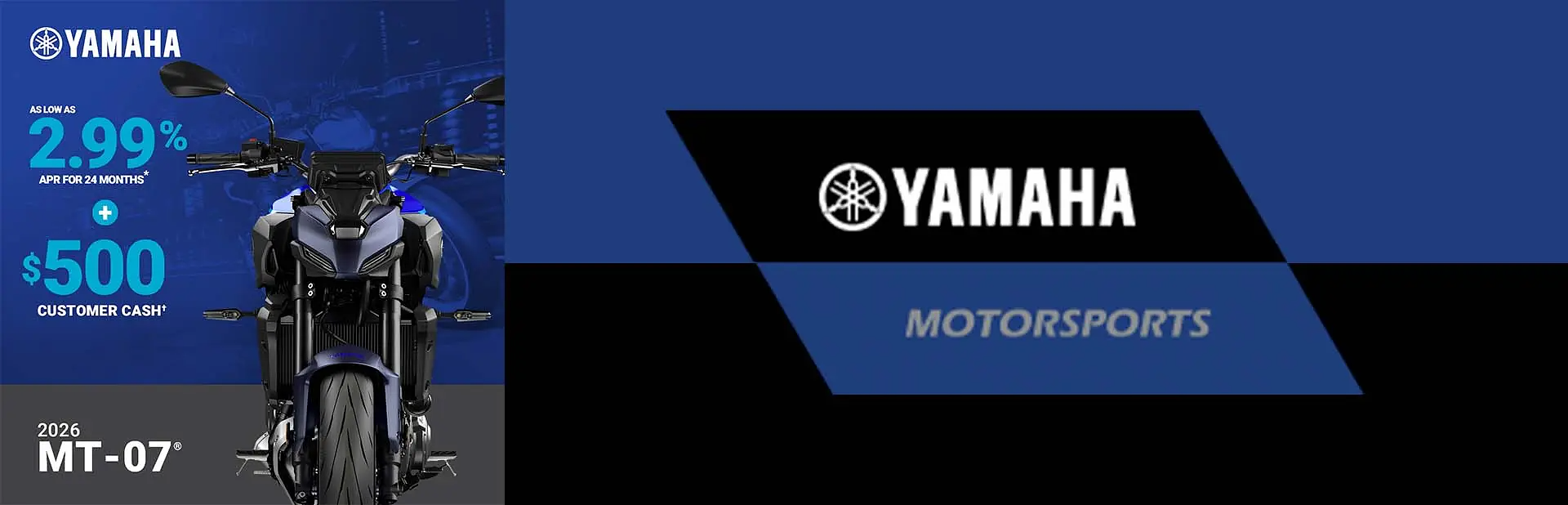 Yamaha MT-07 promotional banner