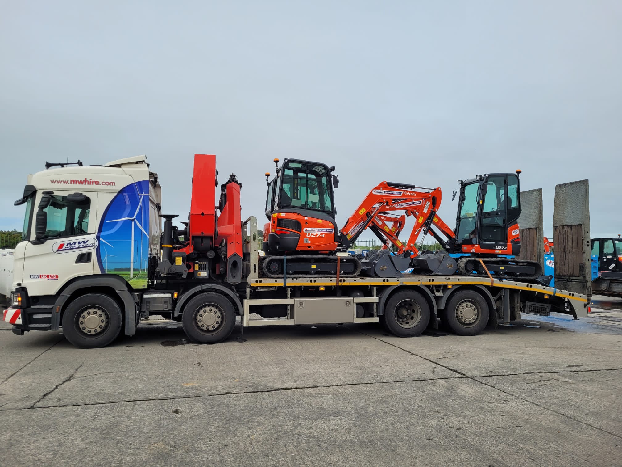 Some New Kubota mini Excavators being delivered to our Wexford Depot 