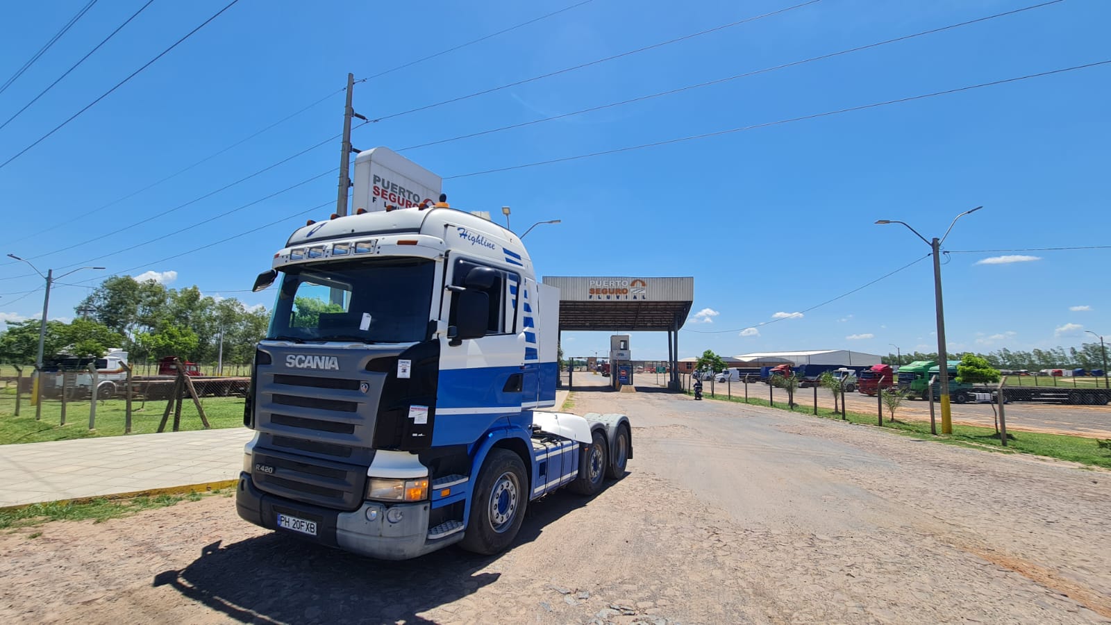 Asuncion - Paraguay. 2007 Scania R420 6X2 tractor unit. Sold & Shipped by Britannia Export Consultants Ltd.
