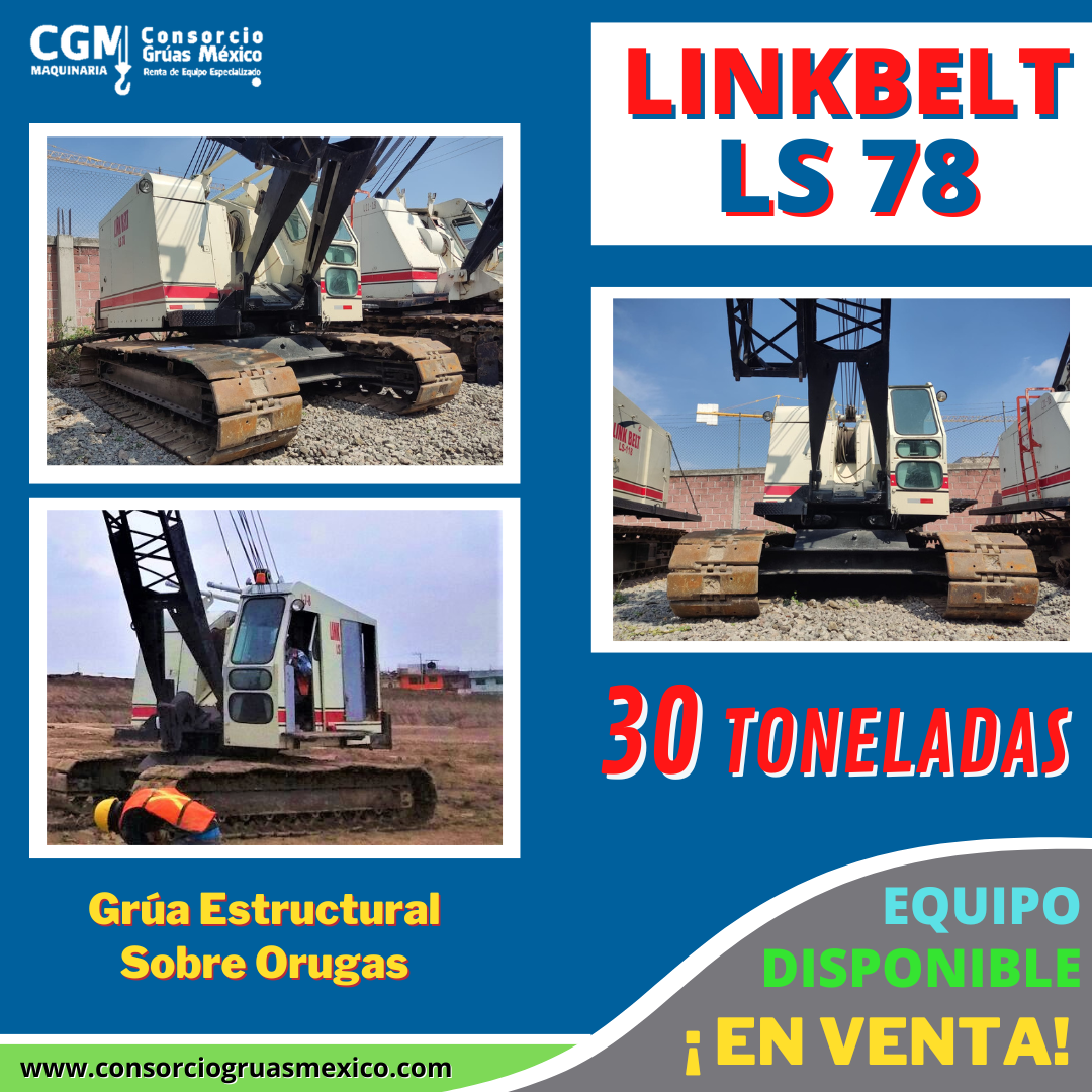 Grúa Estructural Sobre Orugas Link belt LS 78 / Crawler crane Link Belt LS 78