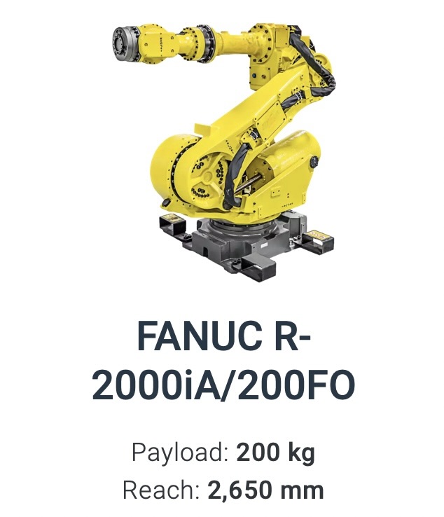 Fanuc R-2000iA/200FO Robot Data Sheet R-Series
