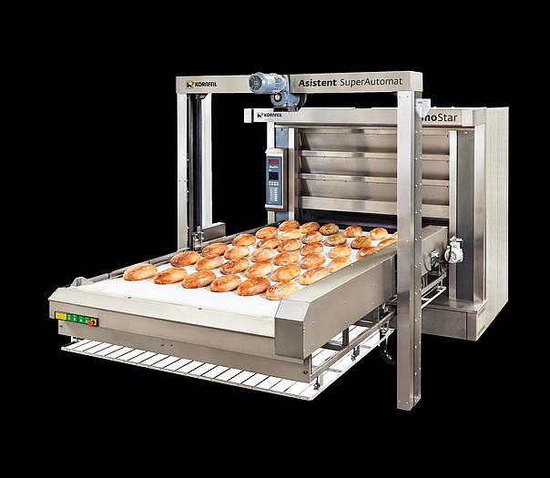 Kornfeil thermal oil deck oven in a working bakery