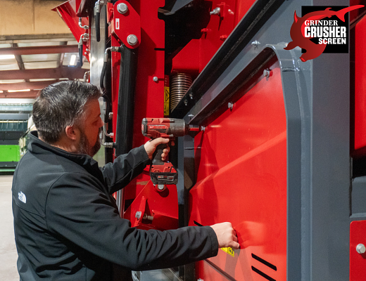 Engineer Inspecting Crusher