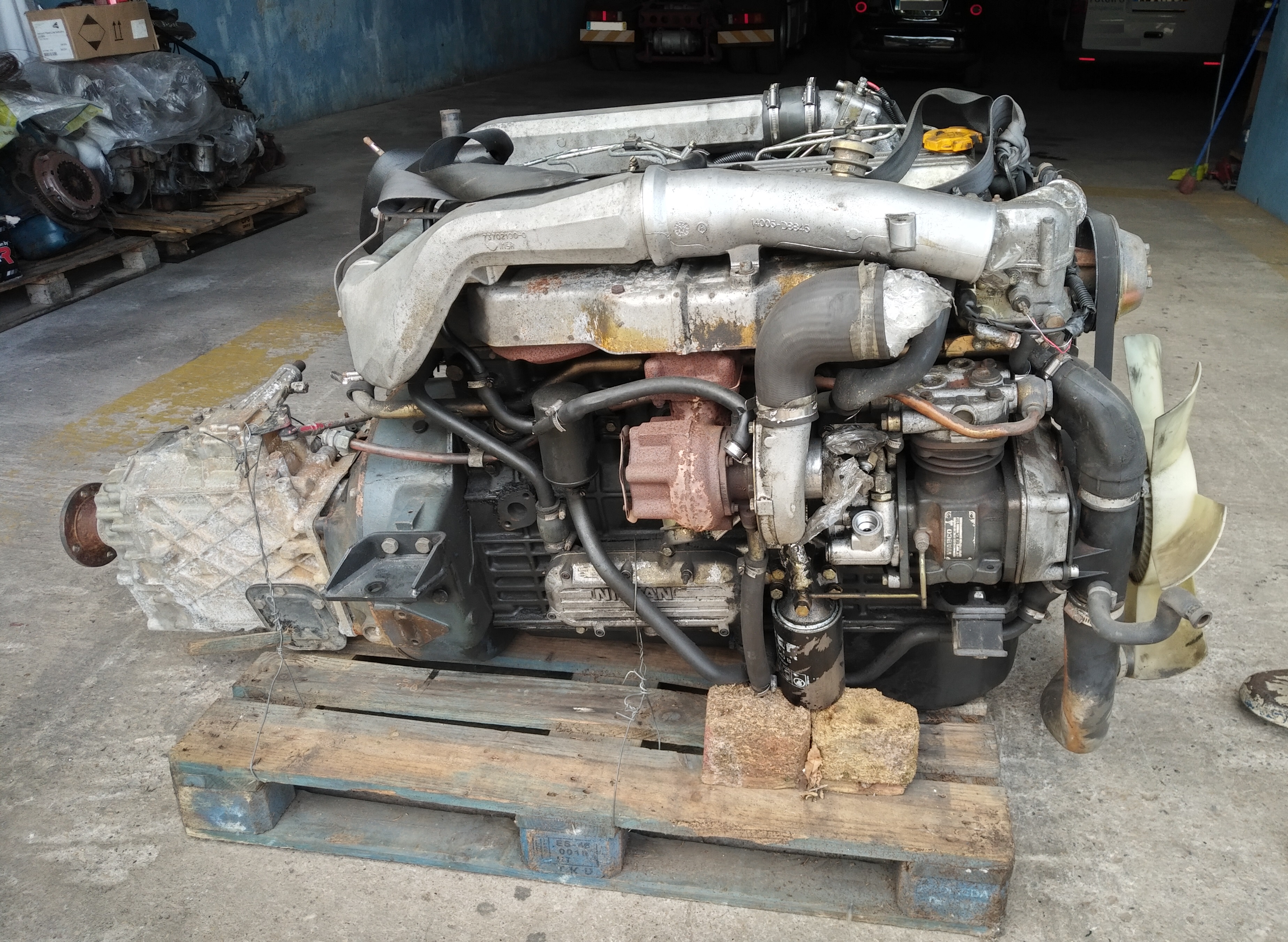 Nissan B6.60 Turbo engine & ZF manual gearbox complete recently sold to Madagascar.