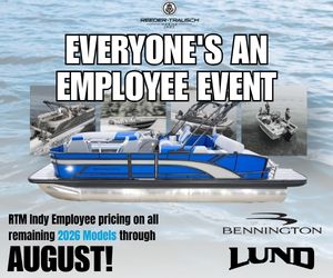 Everyone is an employee event. RTM Indy employee pricing on all remaining 2026 models through August. Bennington and Lund.